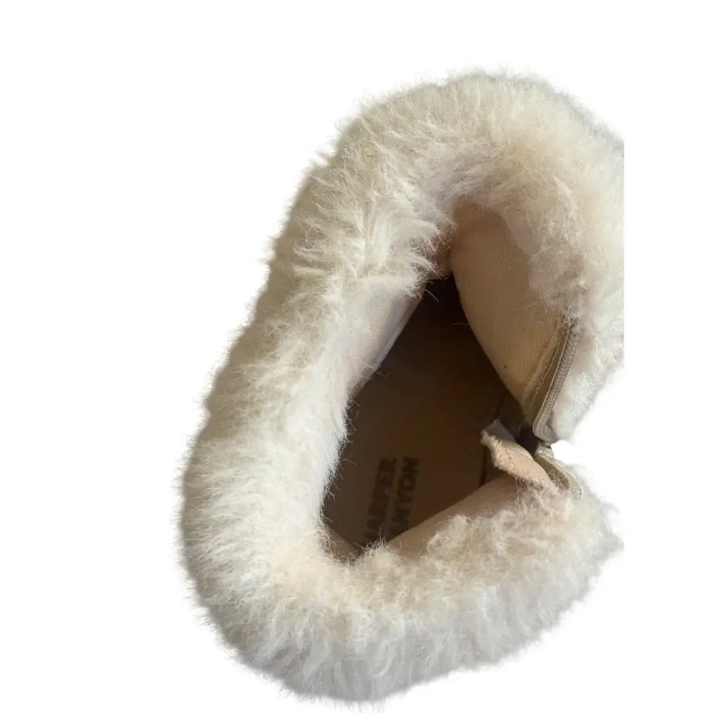 Harper Canyon Gold Glitter Faux Fur Winter Boots Toddler Girls Size 7C
